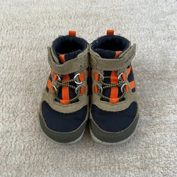 Merrell Toddler Boys Bare Steps Ridge Boots Shoes 6 Water Repellent - Picture 3 of 9